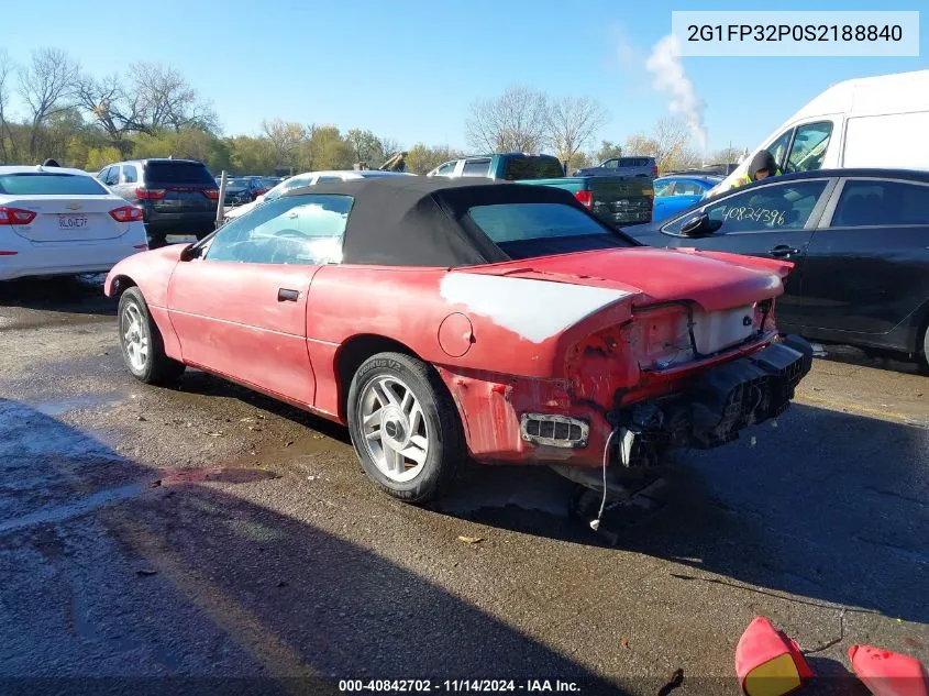 1995 Chevrolet Camaro Z28 VIN: 2G1FP32P0S2188840 Lot: 40842702