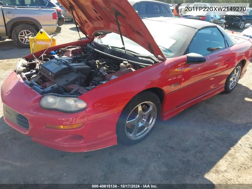 1998 Chevrolet Camaro Z28 VIN: 2G1FP22GXW2149270 Lot: 40615134