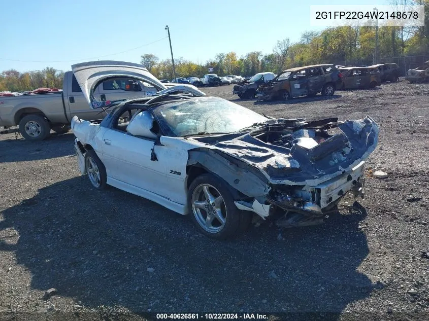 1998 Chevrolet Camaro Z28 VIN: 2G1FP22G4W2148678 Lot: 40626561