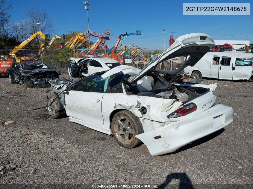 1998 Chevrolet Camaro Z28 VIN: 2G1FP22G4W2148678 Lot: 40626561