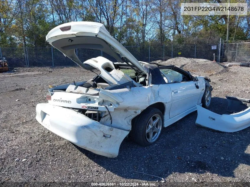 1998 Chevrolet Camaro Z28 VIN: 2G1FP22G4W2148678 Lot: 40626561