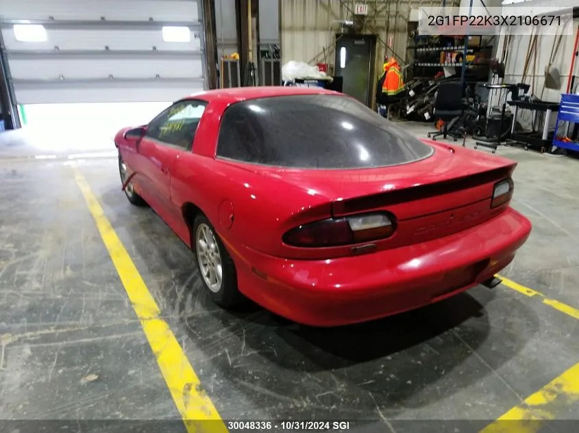 1999 Chevrolet Camaro VIN: 2G1FP22K3X2106671 Lot: 30048336