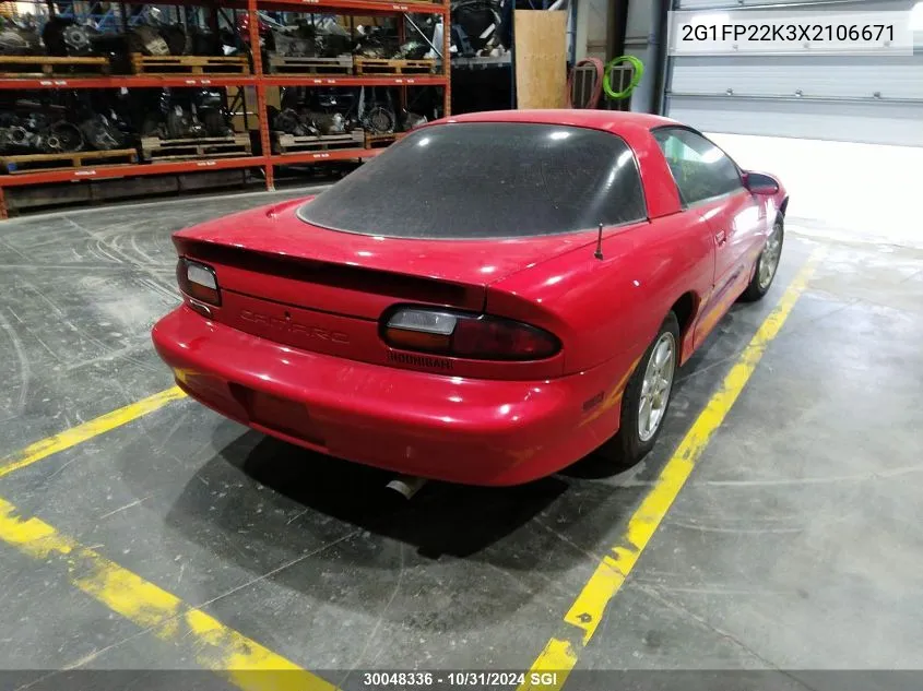 1999 Chevrolet Camaro VIN: 2G1FP22K3X2106671 Lot: 30048336