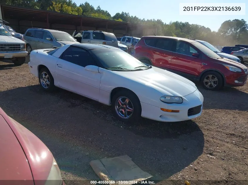 1999 Chevrolet Camaro VIN: 2G1FP22K3X2136639 Lot: 40550365