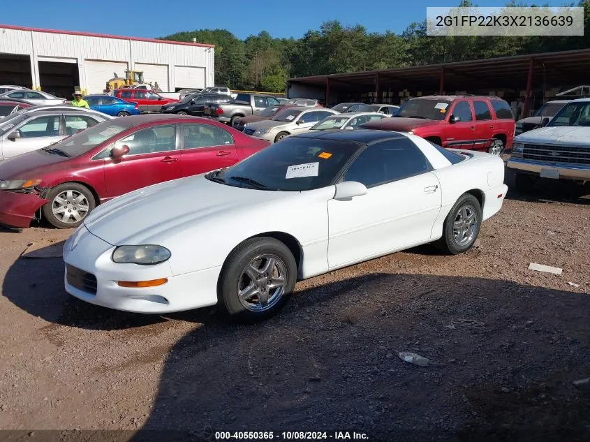 2G1FP22K3X2136639 1999 Chevrolet Camaro