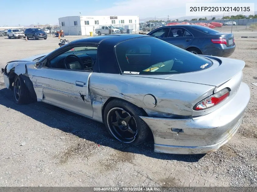 1999 Chevrolet Camaro Z28 VIN: 2G1FP22G1X2140135 Lot: 40575257