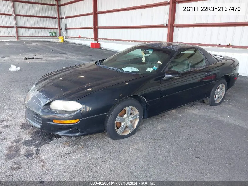 2000 Chevrolet Camaro VIN: 2G1FP22K3Y2137470 Lot: 40286181