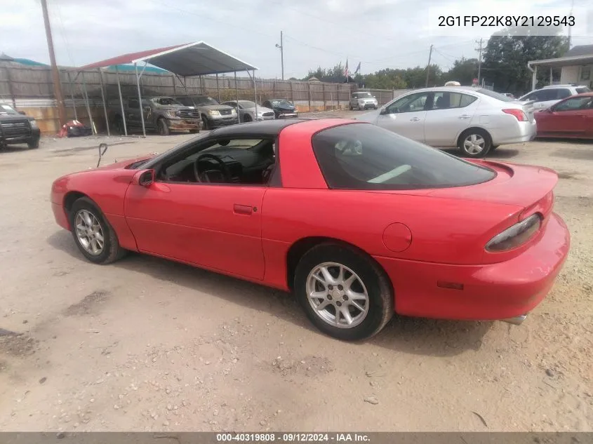 2000 Chevrolet Camaro VIN: 2G1FP22K8Y2129543 Lot: 40319808