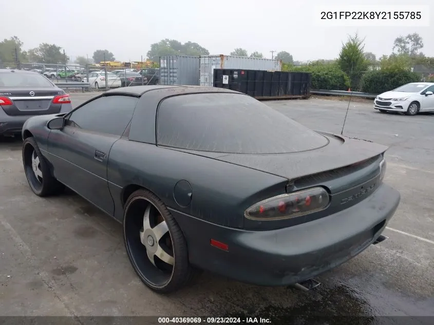 2000 Chevrolet Camaro VIN: 2G1FP22K8Y2155785 Lot: 40369069