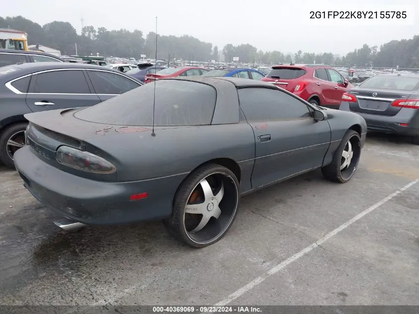 2000 Chevrolet Camaro VIN: 2G1FP22K8Y2155785 Lot: 40369069