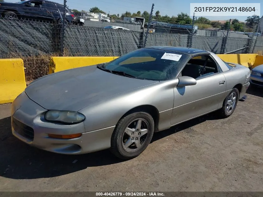 2000 Chevrolet Camaro VIN: 2G1FP22K9Y2148604 Lot: 40426779