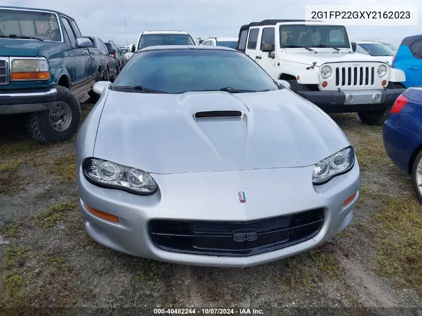 2000 Chevrolet Camaro Z28 VIN: 2G1FP22GXY2162023 Lot: 40482244