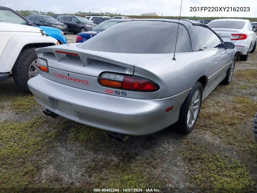 2000 Chevrolet Camaro Z28 VIN: 2G1FP22GXY2162023 Lot: 40482244