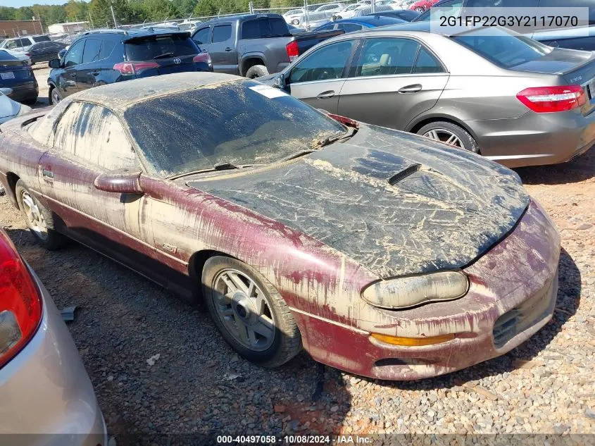 2000 Chevrolet Camaro Z28 VIN: 2G1FP22G3Y2117070 Lot: 40497058