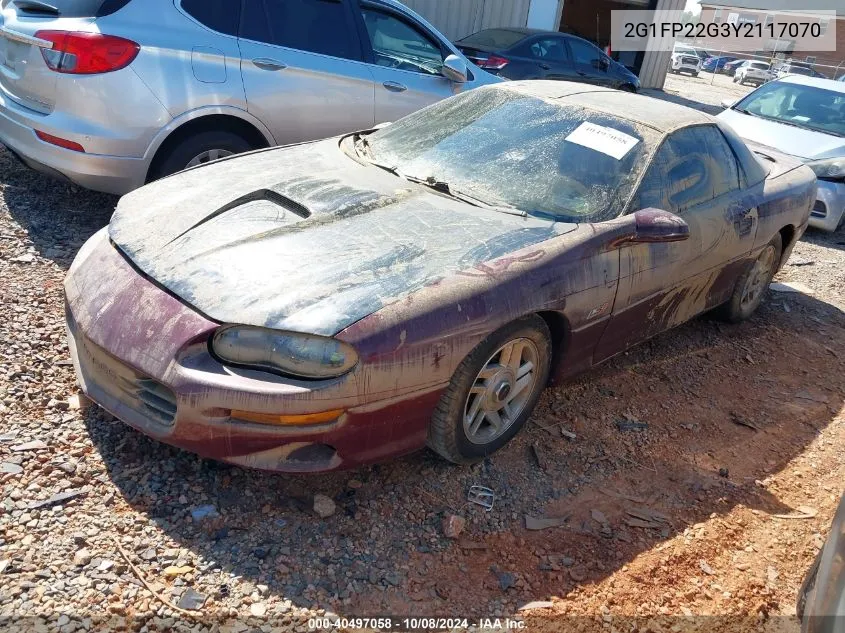 2000 Chevrolet Camaro Z28 VIN: 2G1FP22G3Y2117070 Lot: 40497058