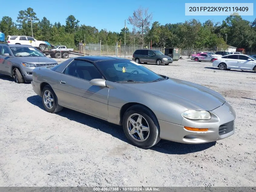 2000 Chevrolet Camaro VIN: 2G1FP22K9Y2119409 Lot: 40637388