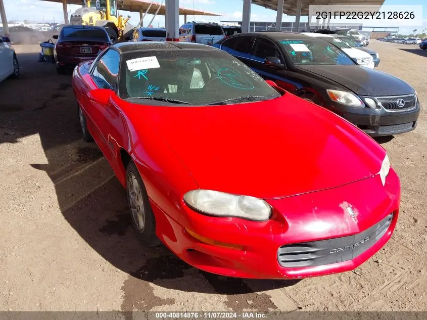 2000 Chevrolet Camaro Z28 VIN: 2G1FP22G2Y2128626 Lot: 40814876