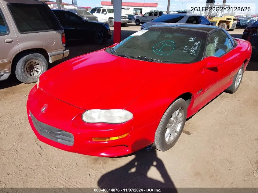 2000 Chevrolet Camaro Z28 VIN: 2G1FP22G2Y2128626 Lot: 40814876