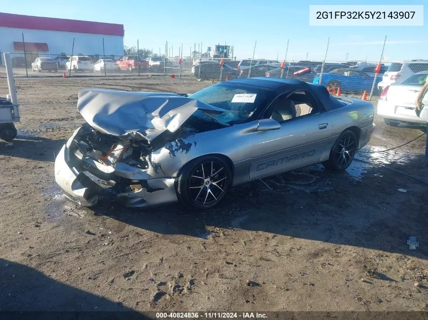 2000 Chevrolet Camaro VIN: 2G1FP32K5Y2143907 Lot: 40824836