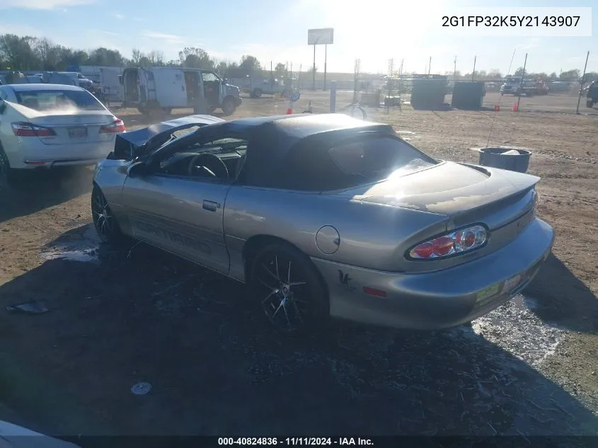 2000 Chevrolet Camaro VIN: 2G1FP32K5Y2143907 Lot: 40824836