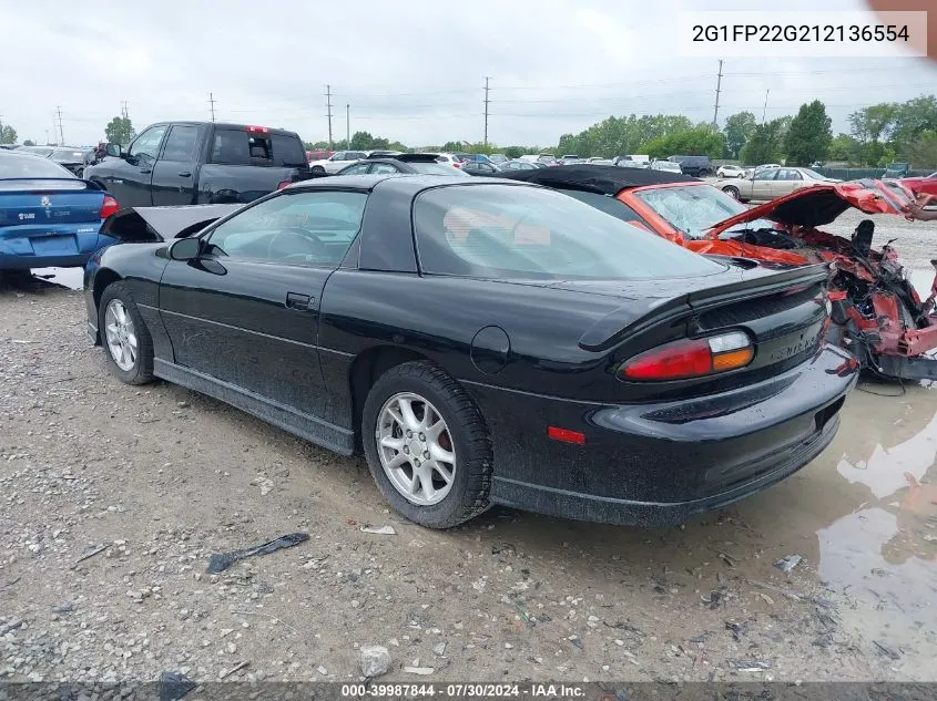 2001 Chevrolet Camaro Z28 VIN: 2G1FP22G212136554 Lot: 39987844