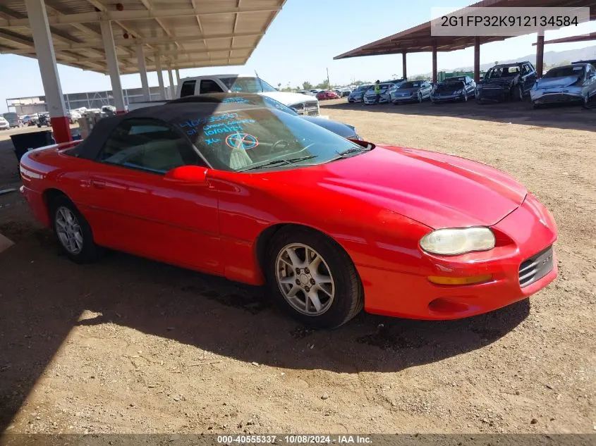 2001 Chevrolet Camaro VIN: 2G1FP32K912134584 Lot: 40555337