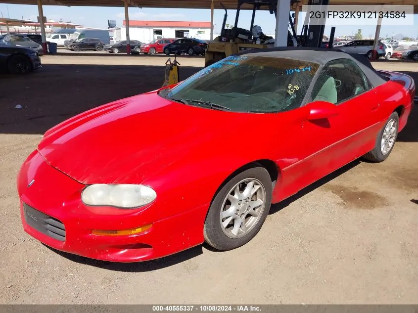 2001 Chevrolet Camaro VIN: 2G1FP32K912134584 Lot: 40555337