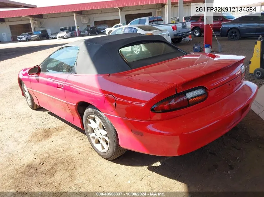 2001 Chevrolet Camaro VIN: 2G1FP32K912134584 Lot: 40555337