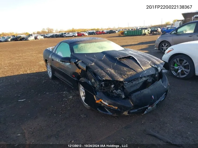 2002 Chevrolet Camaro VIN: 2G1FP22G022138367 Lot: 12135613