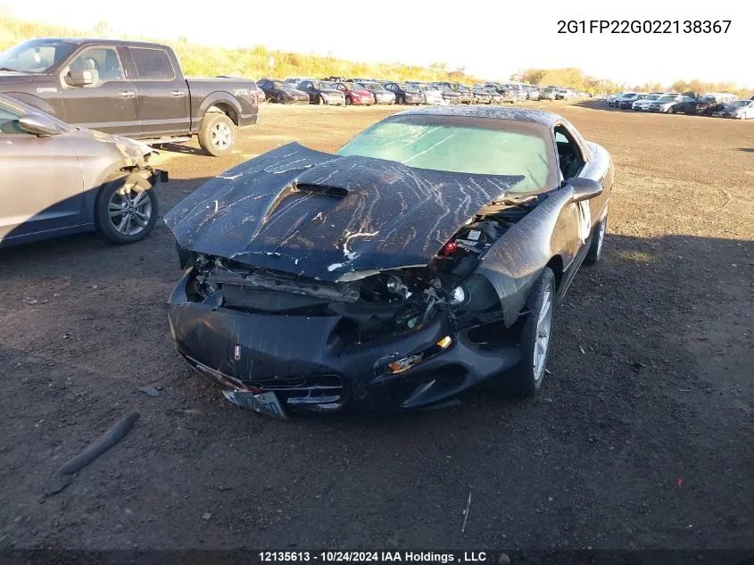 2002 Chevrolet Camaro VIN: 2G1FP22G022138367 Lot: 12135613