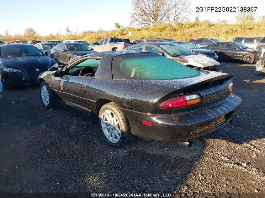 2002 Chevrolet Camaro VIN: 2G1FP22G022138367 Lot: 12135613