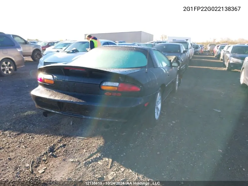 2002 Chevrolet Camaro VIN: 2G1FP22G022138367 Lot: 12135613