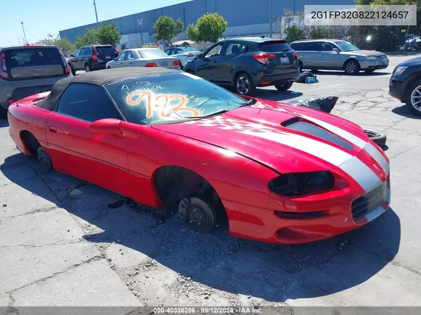 2002 Chevrolet Camaro Z28 VIN: 2G1FP32G822124657 Lot: 40336286