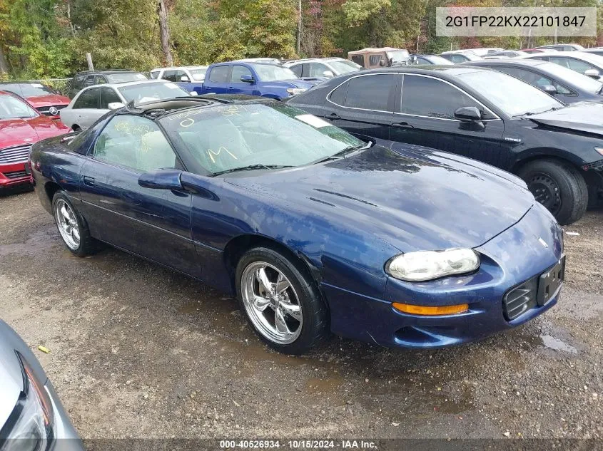 2002 Chevrolet Camaro VIN: 2G1FP22KX22101847 Lot: 40526934