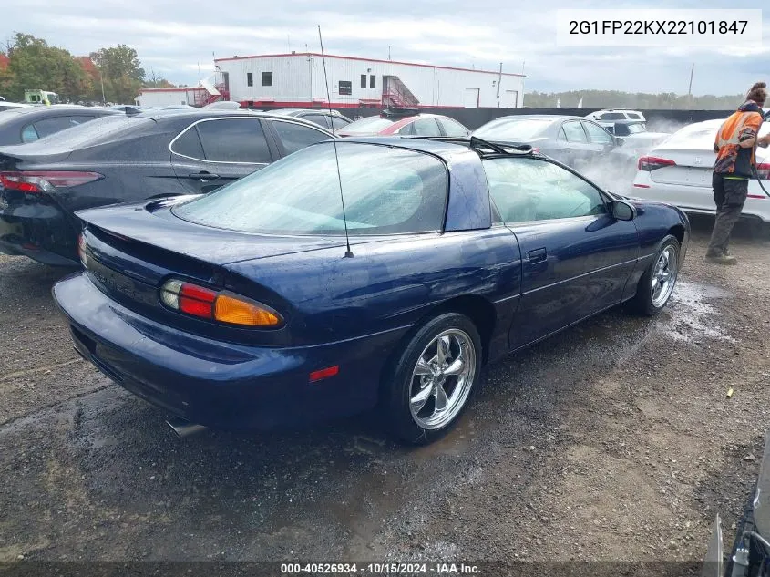 2002 Chevrolet Camaro VIN: 2G1FP22KX22101847 Lot: 40526934