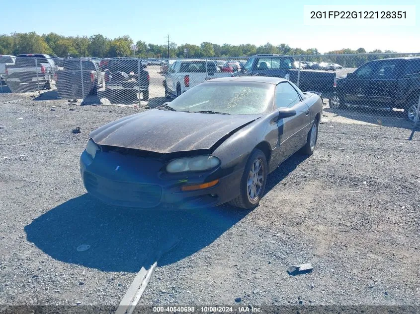 2002 Chevrolet Camaro Z28 VIN: 2G1FP22G122128351 Lot: 40540698