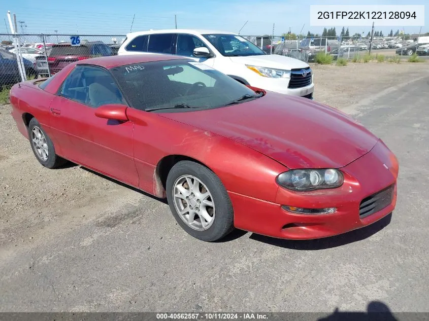 2002 Chevrolet Camaro VIN: 2G1FP22K122128094 Lot: 40562557