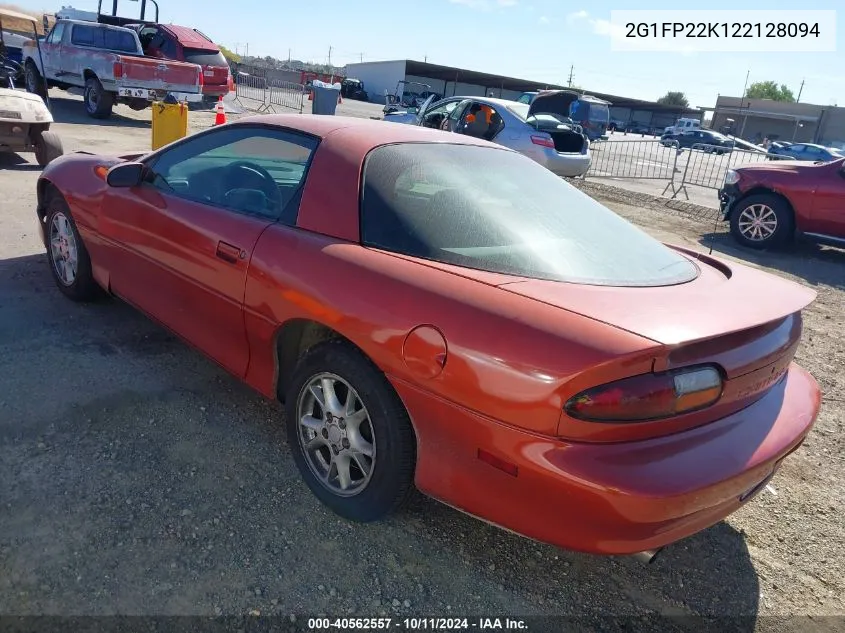 2002 Chevrolet Camaro VIN: 2G1FP22K122128094 Lot: 40562557