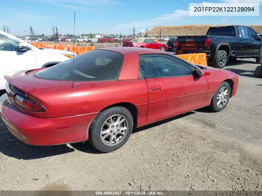 2002 Chevrolet Camaro VIN: 2G1FP22K122128094 Lot: 40562557