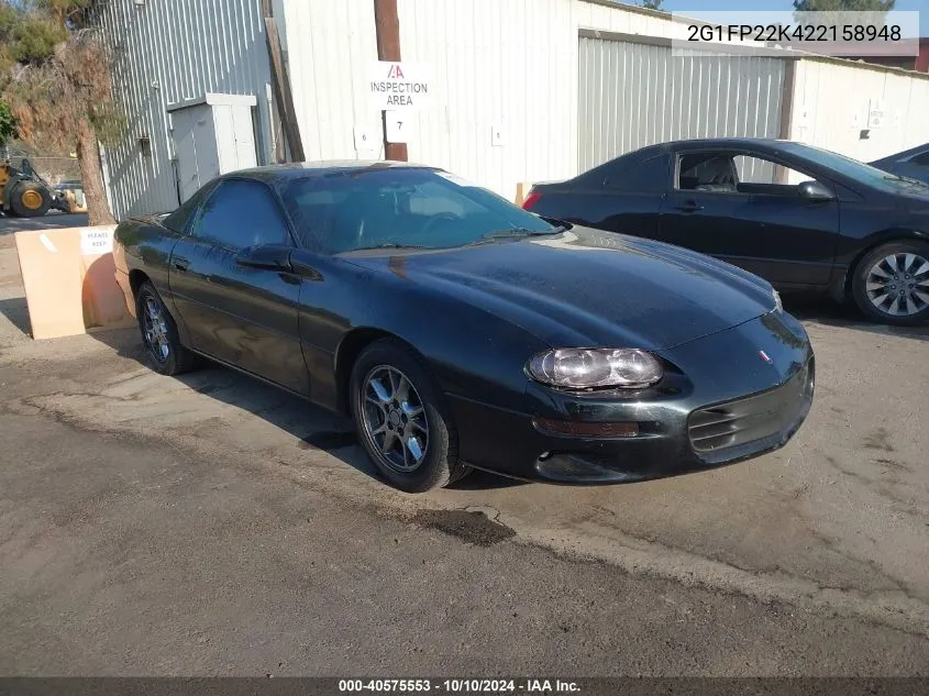 2002 Chevrolet Camaro VIN: 2G1FP22K422158948 Lot: 40575553