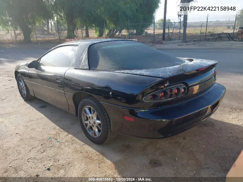 2G1FP22K422158948 2002 Chevrolet Camaro