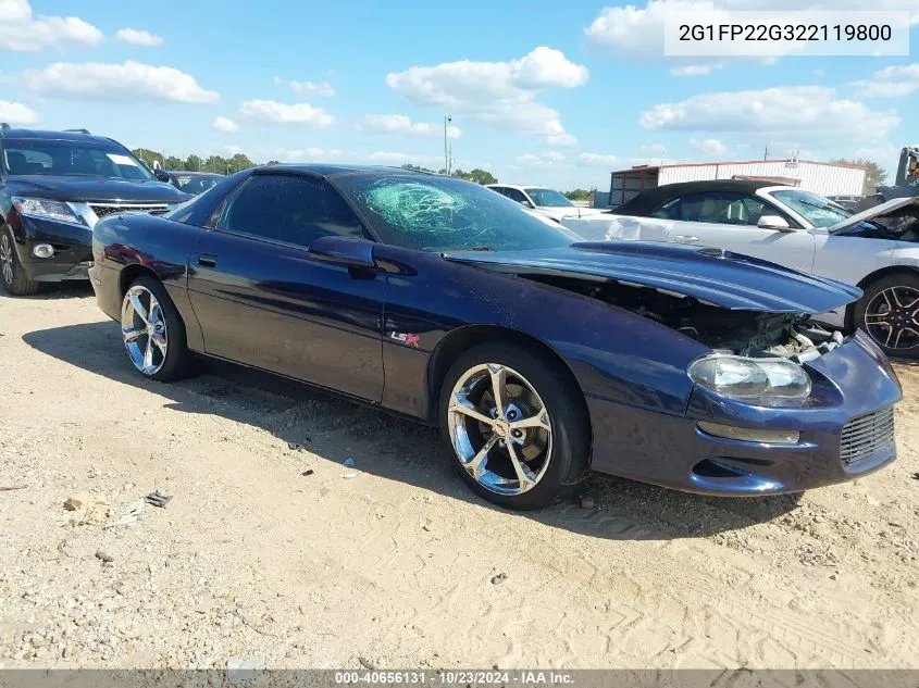 2002 Chevrolet Camaro Z28 VIN: 2G1FP22G322119800 Lot: 40656131