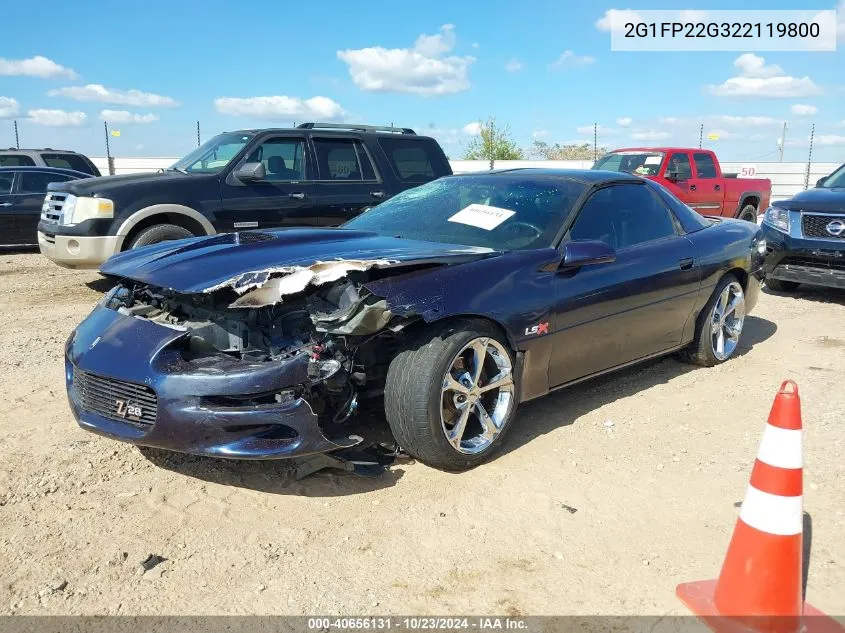 2002 Chevrolet Camaro Z28 VIN: 2G1FP22G322119800 Lot: 40656131