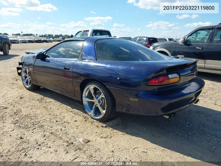 2002 Chevrolet Camaro Z28 VIN: 2G1FP22G322119800 Lot: 40656131