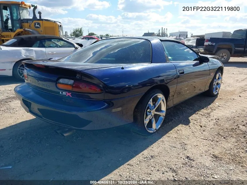 2002 Chevrolet Camaro Z28 VIN: 2G1FP22G322119800 Lot: 40656131