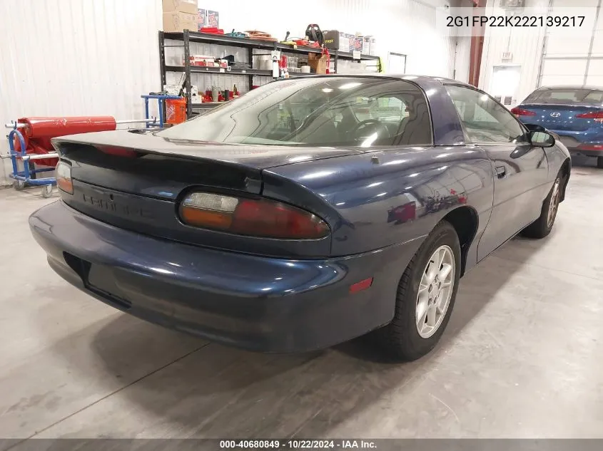 2002 Chevrolet Camaro VIN: 2G1FP22K222139217 Lot: 40680849