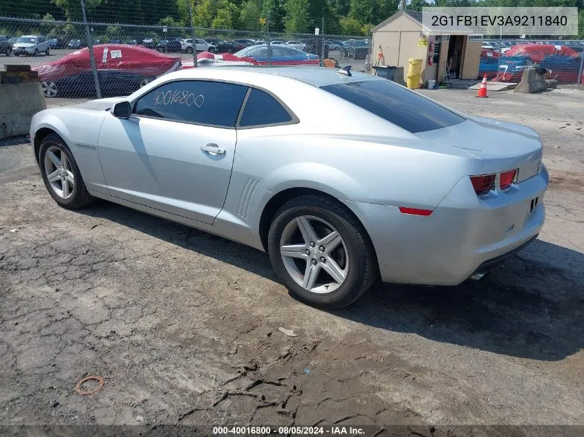 2G1FB1EV3A9211840 2010 Chevrolet Camaro 1Lt