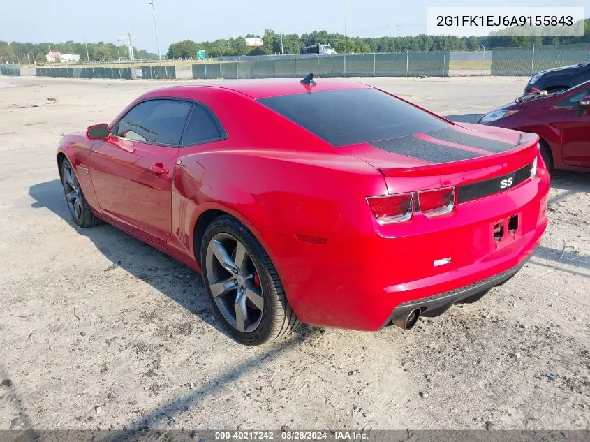 2G1FK1EJ6A9155843 2010 Chevrolet Camaro 2Ss