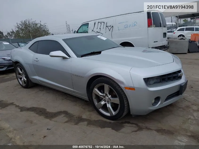 2G1FC1EV8A9194398 2010 Chevrolet Camaro 2Lt