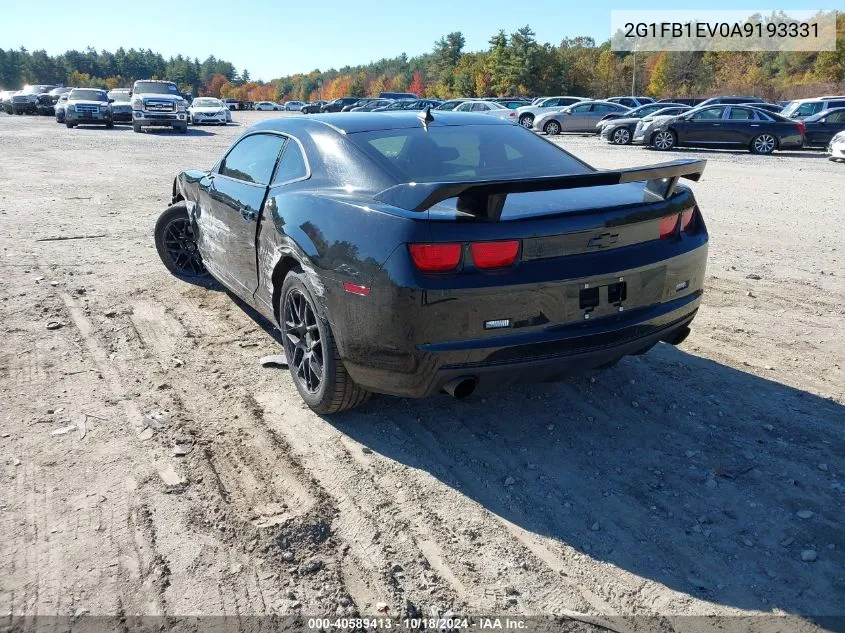 2010 Chevrolet Camaro 1Lt VIN: 2G1FB1EV0A9193331 Lot: 40589413